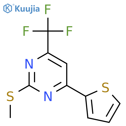 2-(methylsulfanyl)-4-(thiophen-2-yl)-6-(trifluoromethyl)pyrimidine structure