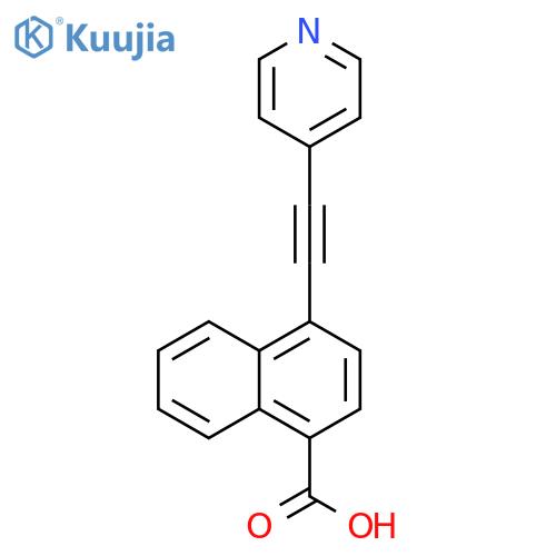 4-(Pyridin-4-ylethynyl)-1-naphthoic acid structure