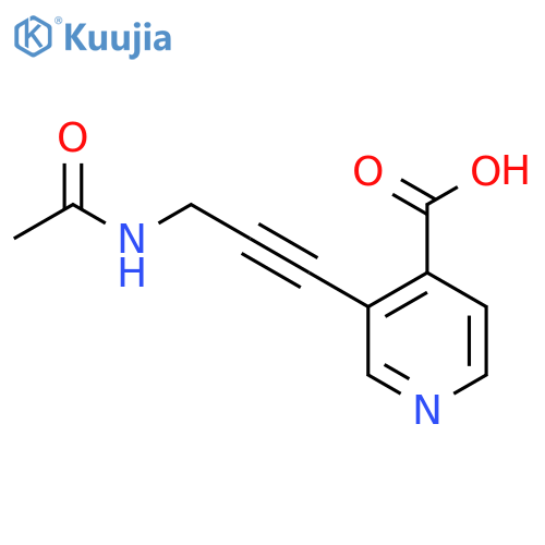 3-(3-Acetamidoprop-1-yn-1-yl)pyridine-4-carboxylic acid structure