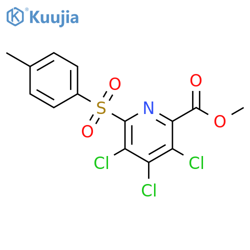2-Pyridinecarboxylic acid, 3,4,5-trichloro-6-[(4-methylphenyl)sulfonyl]-,methyl ester structure