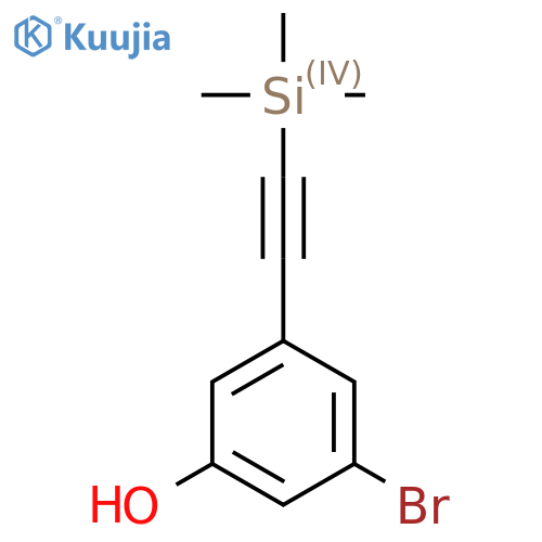 3-bromo-5-2-(trimethylsilyl)ethynylphenol structure