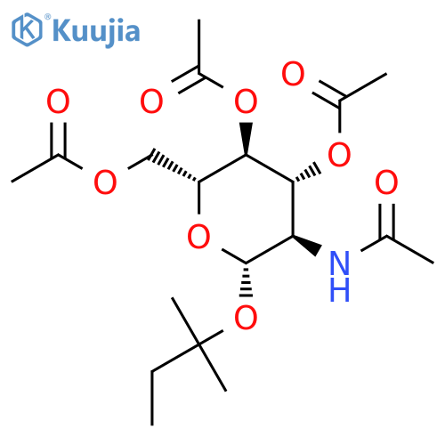 b-D-Glucopyranoside,1,1-dimethylpropyl 2-(acetylamino)-2-deoxy-, 3,4,6-triacetate structure