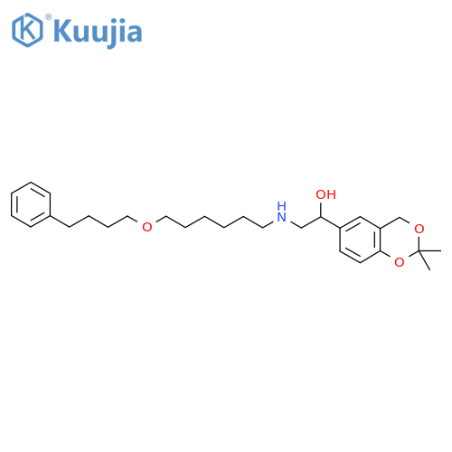 4H-1,3-Benzodioxin-6-methanol, 2,2-dimethyl-alpha-[[[6-(4-phenylbutoxy)hexyl]amino]methyl]- structure