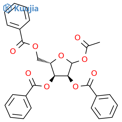 1-O-Acetyl-2,3,5-tri-O-benzoyl-L-ribose structure