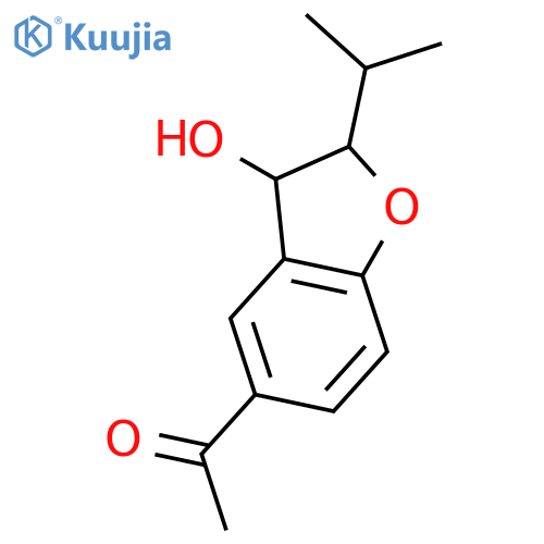 Ethanone,1-[(2S,3R)-2,3-dihydro-3-hydroxy-2-(1-methylethyl)-5-benzofuranyl]- structure