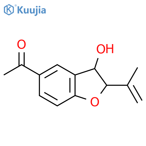 Ethanone,1-[(2S,3R)-2,3-dihydro-3-hydroxy-2-(1-methylethenyl)-5-benzofuranyl]- structure