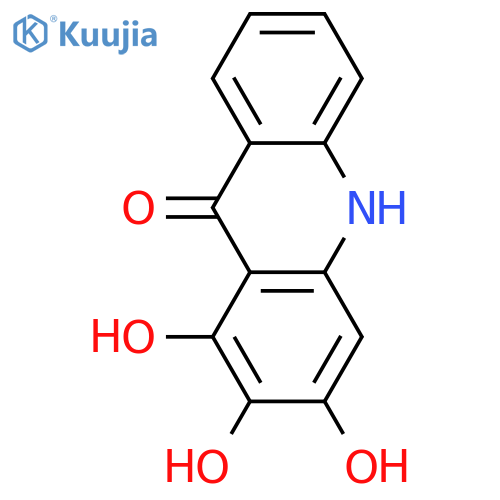 9(10H)-Acridinone, 1,2,3-trihydroxy- structure