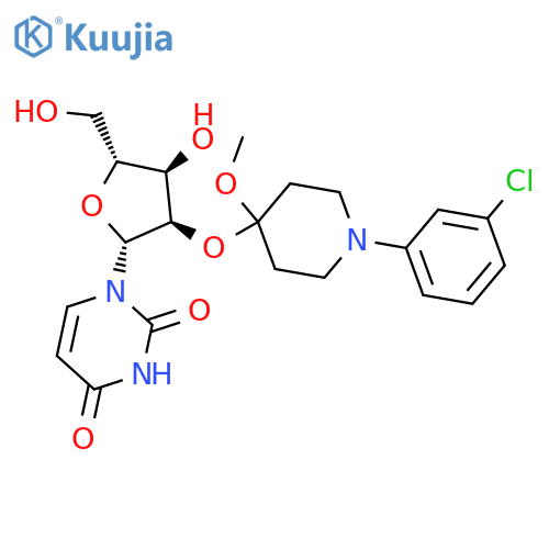 Uridine, 2'-O-[1-(3-chlorophenyl)-4-methoxy-4-piperidinyl]- (9CI) structure