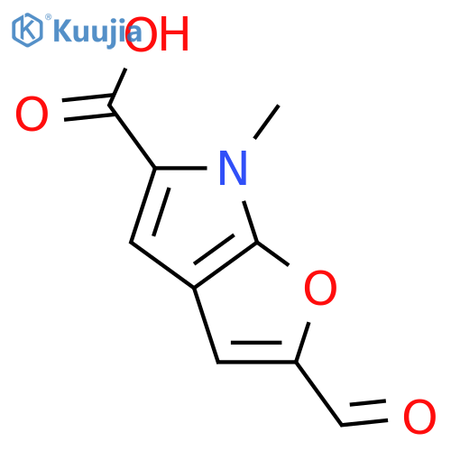6H-Furo[2,3-b]pyrrole-5-carboxylicacid, 2-formyl-6-methyl- structure