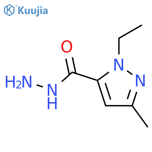 1-ethyl-3-methyl-1H-pyrazole-5-carbohydrazide structure