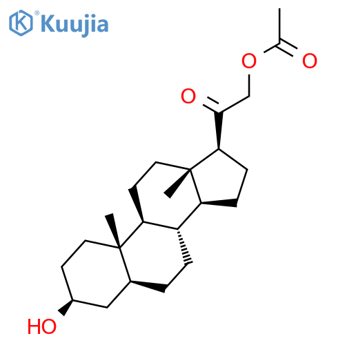 Pregnan-20-one, 21-(acetyloxy)-3-hydroxy-, (3b,5a)- structure