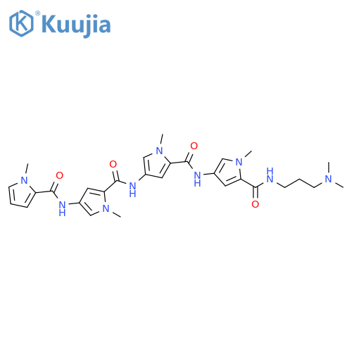 1H-Pyrrole-2-carboxamide,N-[5-[[[5-[[[3-(dimethylamino)propyl]amino]carbonyl]-1-methyl-1H-pyrrol-3-yl]amino]carbonyl]-1-methyl-1H-pyrrol-3-yl]-1-methyl-4-[[(1-methyl-1H-pyrrol-2-yl)carbonyl]amino]- structure