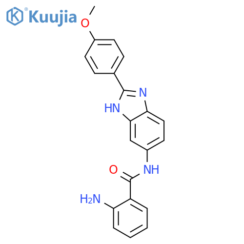 BENZAMIDE, 2-AMINO-N-[2-(4-METHOXYPHENYL)-1H-BENZIMIDAZOL-5-YL]- structure