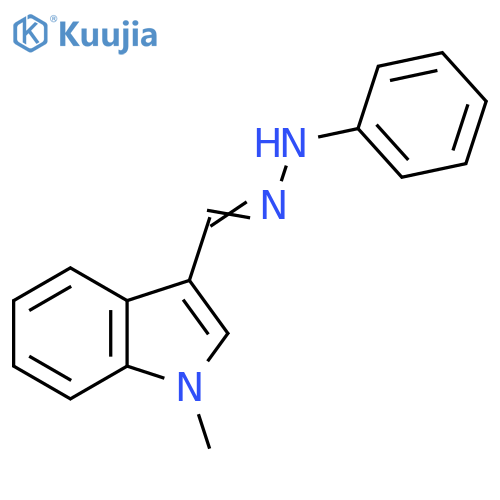 1H-Indole-3-carboxaldehyde, 1-methyl-, 2-phenylhydrazone structure