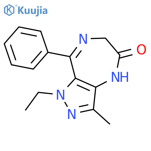 Pyrazolo[4,3-e][1,4]diazepin-5(1H)-one,1-ethyl-4,6-dihydro-3-methyl-8-phenyl- structure
