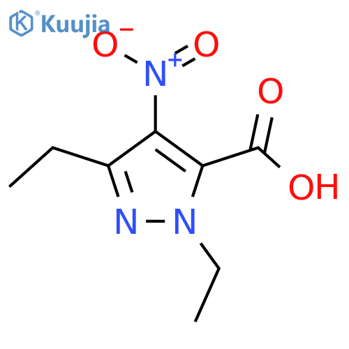 1,3-diethyl-4-nitro-1h-pyrazole-5-carboxylic acid structure