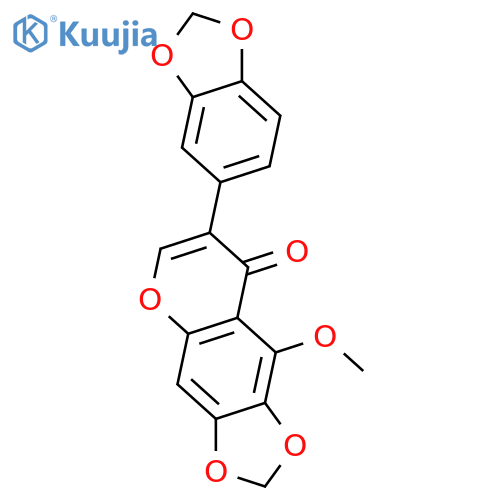 8H-1,3-Dioxolo[4,5-g][1]benzopyran-8-one,7-(1,3-benzodioxol-5-yl)-9-methoxy- structure