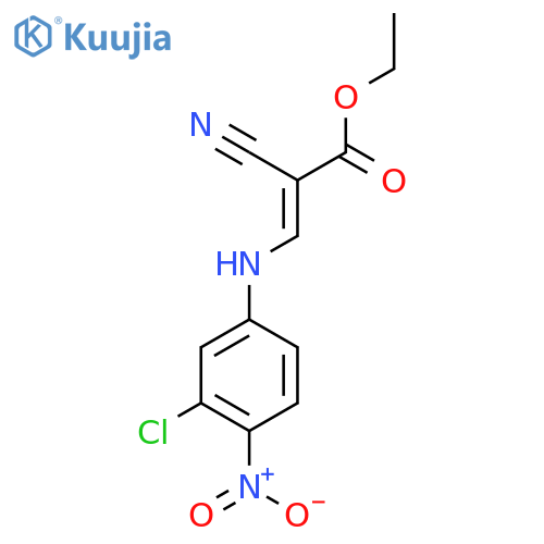 Ethyl 3-[(3-chloro-4-nitrophenyl)amino]-2-cyanoacrylate structure