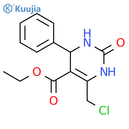 ethyl 6-(chloromethyl)-2-oxo-4-phenyl-1,2,3,4-tetrahydropyrimidine-5-carboxylate structure