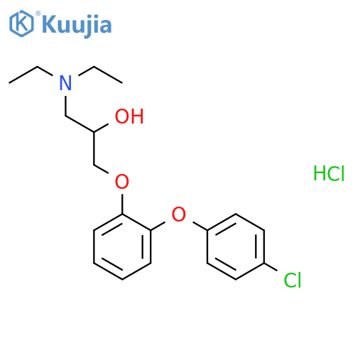 2-Propanol,1-[2-(4-chlorophenoxy)phenoxy]-3-(diethylamino)-, hydrochloride (1:1) structure