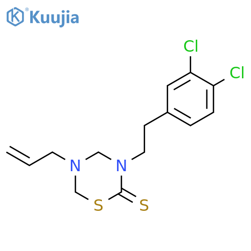 2H-1,3,5-Thiadiazine-2-thione,3-[2-(3,4-dichlorophenyl)ethyl]tetrahydro-5-(2-propen-1-yl)- structure