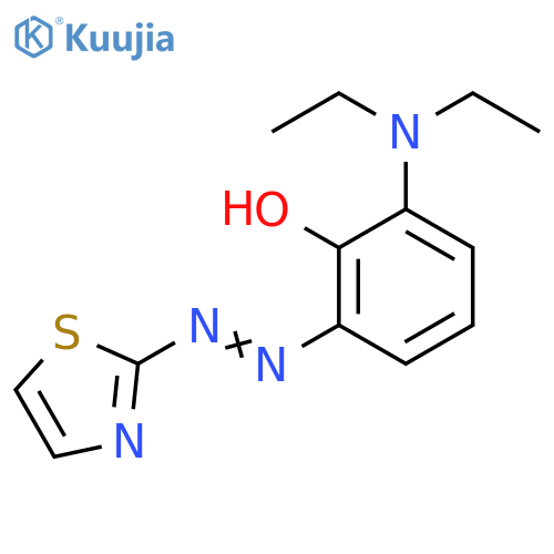 Phenol, 2-(diethylamino)-6-[2-(2-thiazolyl)diazenyl]- structure