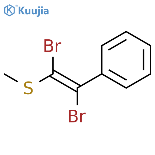 Benzene, [(1E)-1,2-dibromo-2-(methylthio)ethenyl]- structure