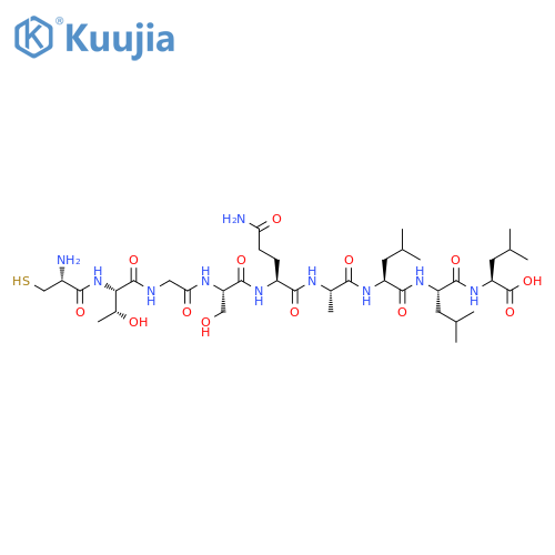 L-Leucine,L-cysteinyl-L-threonylglycyl-L-seryl-L-glutaminyl-L-alanyl-L-leucyl-L-leucyl- structure