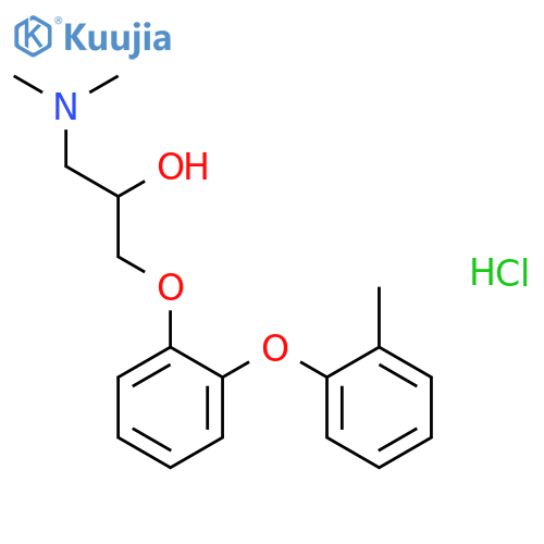 2-Propanol,1-(dimethylamino)-3-[2-(2-methylphenoxy)phenoxy]-, hydrochloride (1:1) structure