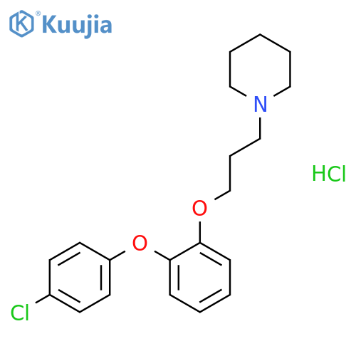 Piperidine,1-[3-[2-(4-chlorophenoxy)phenoxy]propyl]-, hydrochloride (1:1) structure