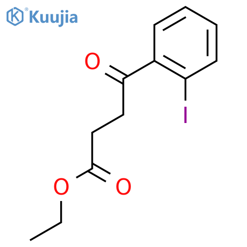 Ethyl 4-(2-iodophenyl)-4-oxobutyrate structure