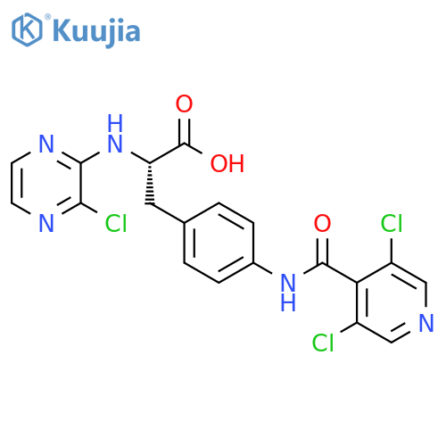 L-Phenylalanine,N-(3-chloropyrazinyl)-4-[[(3,5-dichloro-4-pyridinyl)carbonyl]amino]- structure