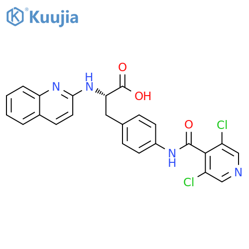 Phenylalanine,4-[[(3,5-dichloro-4-pyridinyl)carbonyl]amino]-N-2-quinolinyl- structure