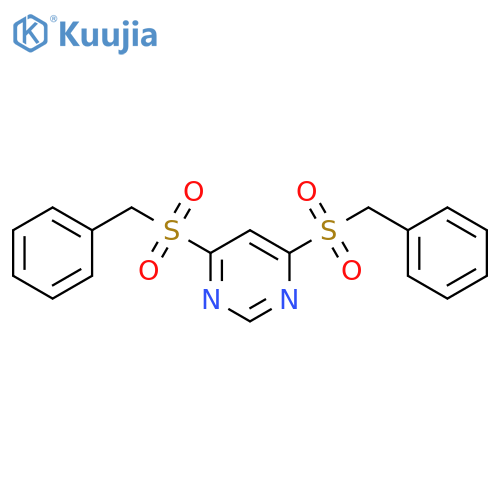 Pyrimidine, 4,6-bis[(phenylmethyl)sulfonyl]- structure