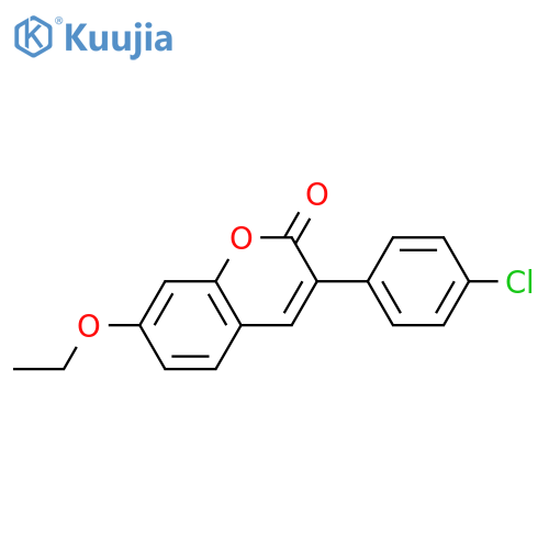 3-(4-chlorophenyl)-7-ethoxy-2H-chromen-2-one structure