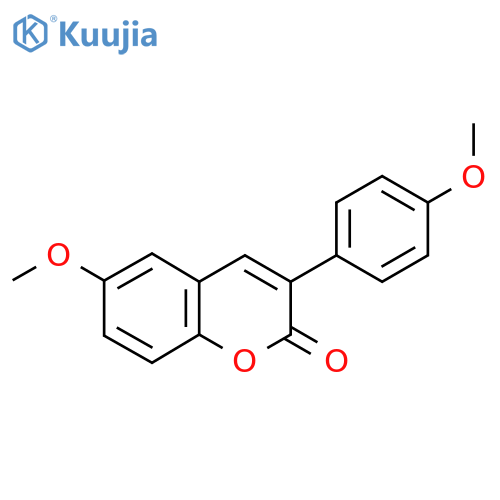 Coumarine, 6-methoxy-3-(4-methoxyphenyl)- structure