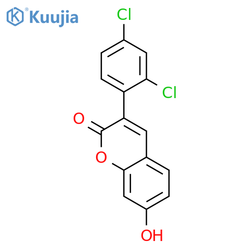 2H-1-Benzopyran-2-one, 3-(2,4-dichlorophenyl)-7-hydroxy- structure