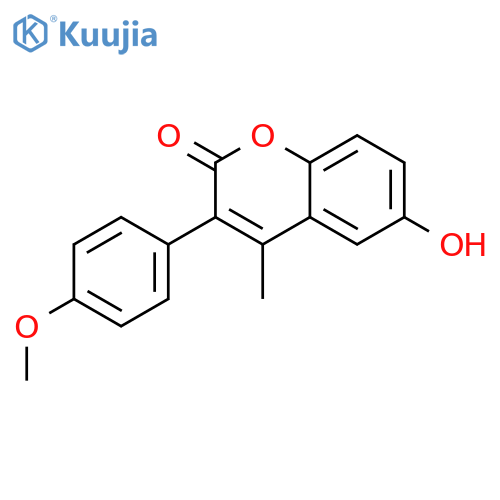 6-hydroxy-3-(4-methoxyphenyl)-4-methyl-2H-chromen-2-one structure