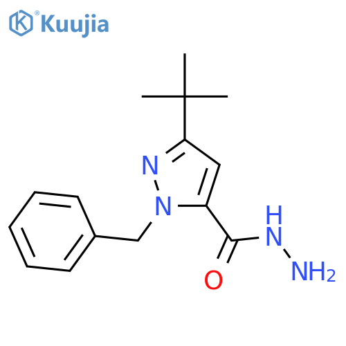 1-Benzyl-3-(tert-butyl)-1H-pyrazole-5-carbohydrazide structure