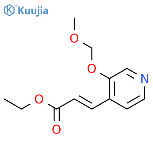 2-Propenoic acid, 3-[3-(methoxymethoxy)-4-pyridinyl]-, ethyl ester structure
