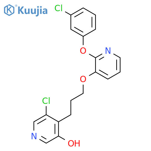 3-Pyridinol, 5-chloro-4-[3-[[2-(3-chlorophenoxy)-3-pyridinyl]oxy]propyl]- structure