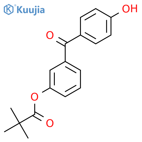 4'-Hydroxy-3-(trimethylacetoxy)benzophenone structure