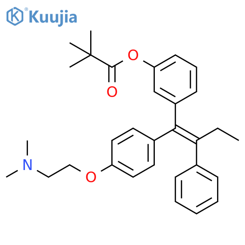 Propanoic acid, 2,2-dimethyl-, 3-[(1E)-1-[4-[2-(dimethylamino)ethoxy]phenyl]-2-phenyl-1-buten-1-yl]phenyl ester structure
