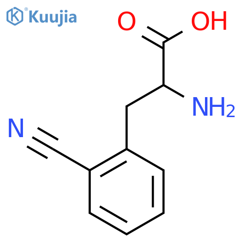2-Amino-3-(2-cyanophenyl)propanoic acid structure