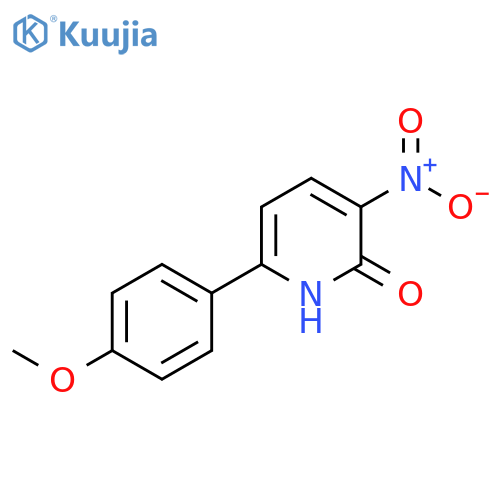 2(1H)-Pyridinone, 6-(4-methoxyphenyl)-3-nitro- structure