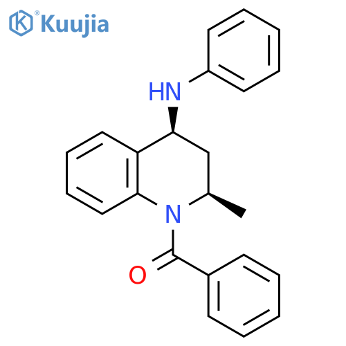 [(2R,4S)-4-anilino-2-methyl-3,4-dihydro-2H-quinolin-1-yl]-phenylmethanone structure