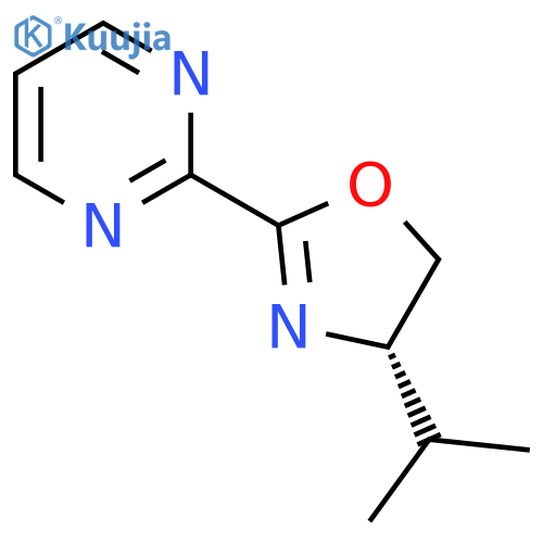 (S)-4-Isopropyl-2-(pyrimidin-2-yl)-4,5-dihydrooxazole structure