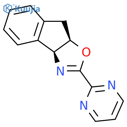 (3aS,8aR)-2-(Pyrimidin-2-yl)-8,8a-dihydro-3aH-indeno[1,2-d]oxazole structure