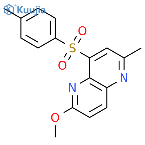 1,5-NAPHTHYRIDINE, 6-METHOXY-2-METHYL-4-[(4-METHYLPHENYL)SULFONYL]- structure