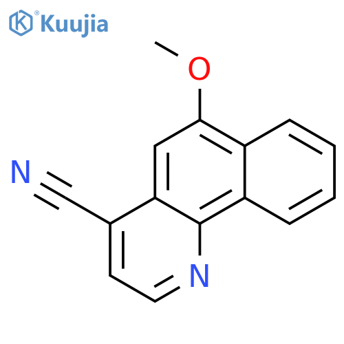 Benzo[h]quinoline-4-carbonitrile,6-methoxy- structure